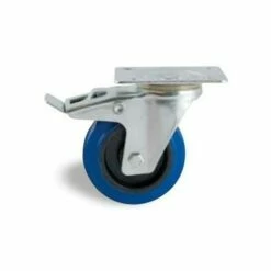 Roulette AVL Pivotante Avec Frein Platine D.100 - 527842O - Bleu