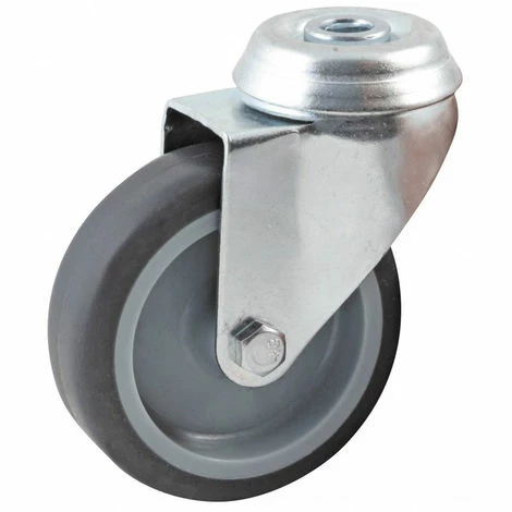 Roulette Pivotante à Trou Central AVL - Roue Caoutchouc Ø 50 Mm - Alésage Lisse - Charge 50 Kg - 552850L 3 Roulette Pivotante à Trou Central AVL - Roue Caoutchouc Ø 50 Mm - Alésage Lisse - Charge 50 Kg - 552850L