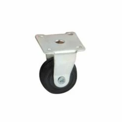 Roulette Fixe à Platine Rectangulaire AVL - Roue Caoutchouc Ø 40 - Charge 35 Kg - 508641A