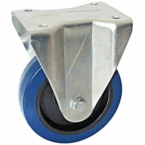 Roulette Fixe à Platine Rectangulaire AVL - Roue Caoutchouc Bleu Ø 200 - Charge 400 Kg - 527726 - Bleu 3 Roulette Fixe à Platine Rectangulaire AVL - Roue Caoutchouc Bleu Ø 200 - Charge 400 Kg - 527726 - Bleu