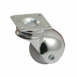 AVL Roulette Sphere Chromé à Platine Ø40 Charge 30 Kg Max.