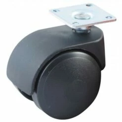 Roulette Pivotante à Platine Rectangulaire AVL - Doubles Roues Nylon Ø40 - Charge 20 Kg - 595019A