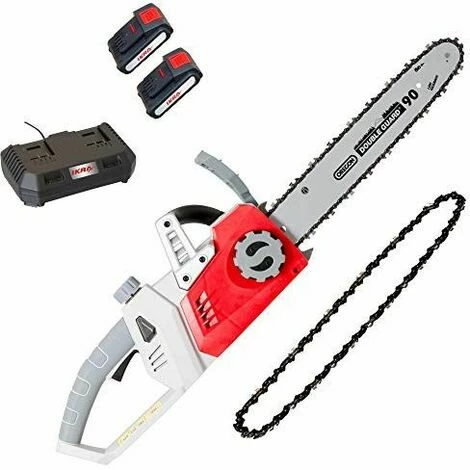 Ikra Tronçonneuse à Batterie ICC 2/2035, 2x Batteries & Double Charger Rapide, Chaîn... 3 Ikra Tronçonneuse à Batterie ICC 2/2035, 2x Batteries & Double Charger Rapide, Chaîn...