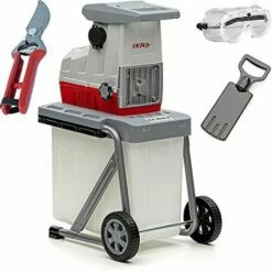 Ikra Broyeur Silencieux électrique ILH 3000A, Sécateur De Jardin & Lunettes De Sécur...