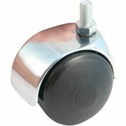 Roulette Double Galet 50mm Tige M8 Chromée - AVL - 595230AC