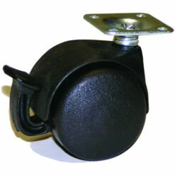 Roulette Double Galet Noire De Diamètre 50 Mm Tige Filetée M8 - AVL - 595230A