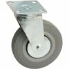 Roulette 75mm Caoutchouc Gris Platine Pivotante - AVL - 557875H -IKRA Soldes Magasin 78756289 1