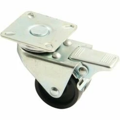 Roue Double Galet 50mm Platine Carre Pivotante Avec Frein - AVL - 590056A