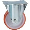 Roulette 100mm Polyuréthane Rouge Platine Fixe - AVL - 504822O