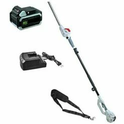 IKRA Taille-haie Télescopique Sur Batterie IATHS 40-43, Batterie, Chargeur & Sangle Incluse, Autonomie Max. 100